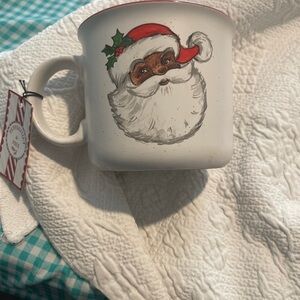 Festive Santa Claus Mug Peppermint & Pine 5” High